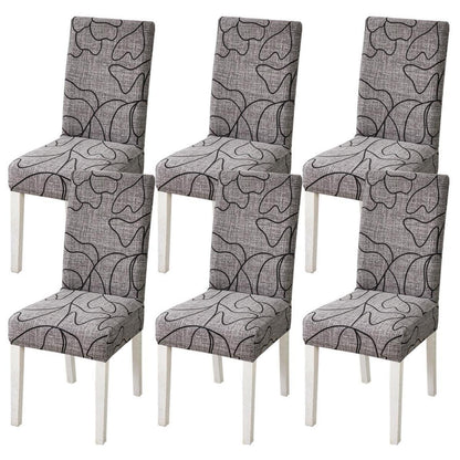 Stuhlhussen 6er Set – Stretchbezüge für Esszimmerstühle