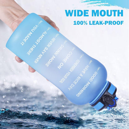 ETDW Trinkflasche 2 Liter Sport mit Strohhalm BPA Frei Auslaufsicher