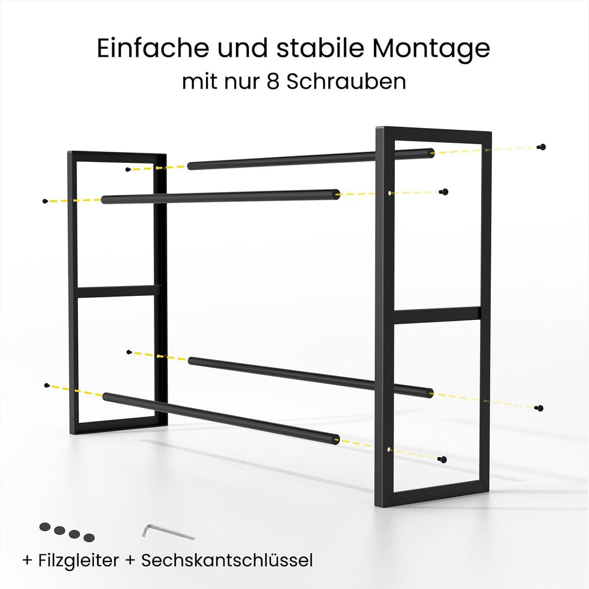 Getränkekistenregal für 6 Kisten aus Stahl | Freistehend & stabil | Platzsparend | Kistenhalter für Bier, Wasser
