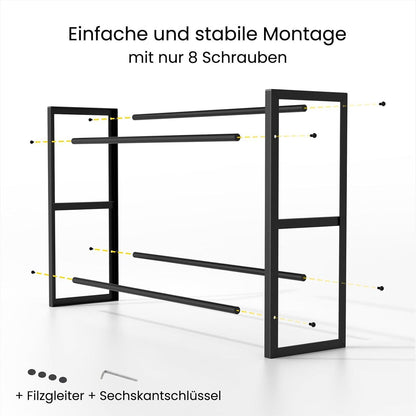 Getränkekistenregal für 6 Kisten aus Stahl | Freistehend & stabil | Platzsparend | Kistenhalter für Bier, Wasser