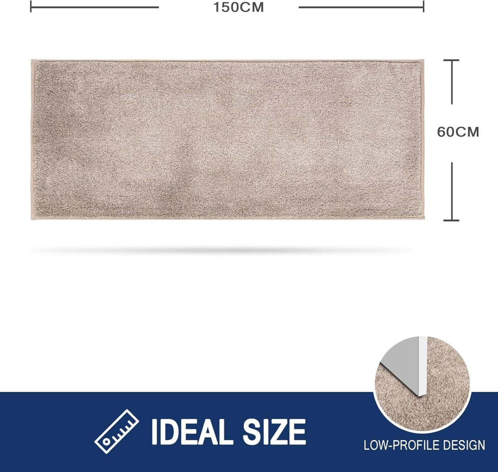 Rutschfeste Schmutzfangmatte Innen 60x150 cm Beige