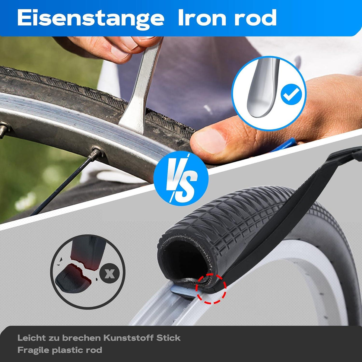 Flickzeug Fahrrad Reifen Reparaturset Reifenkleber Gelände'Bikes
