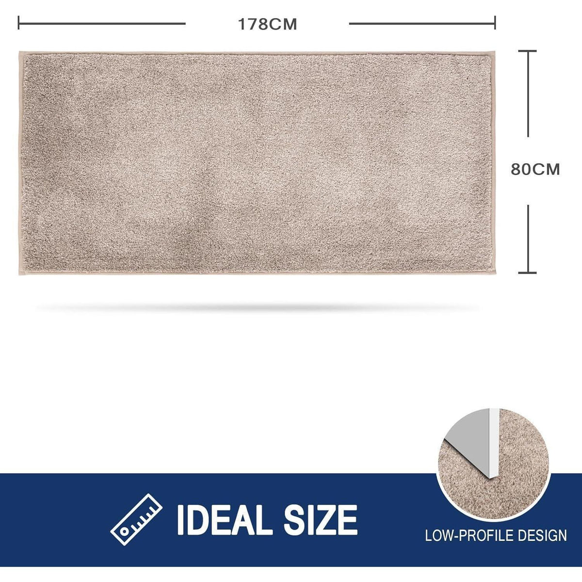 Schmutzfangmatte Lang 80x178 cm – Rutschfest & Waschbar