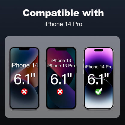 Tentoki iPhone 14 Pro 6,1 Zoll Sichtschutz Anti-Spionage 9H