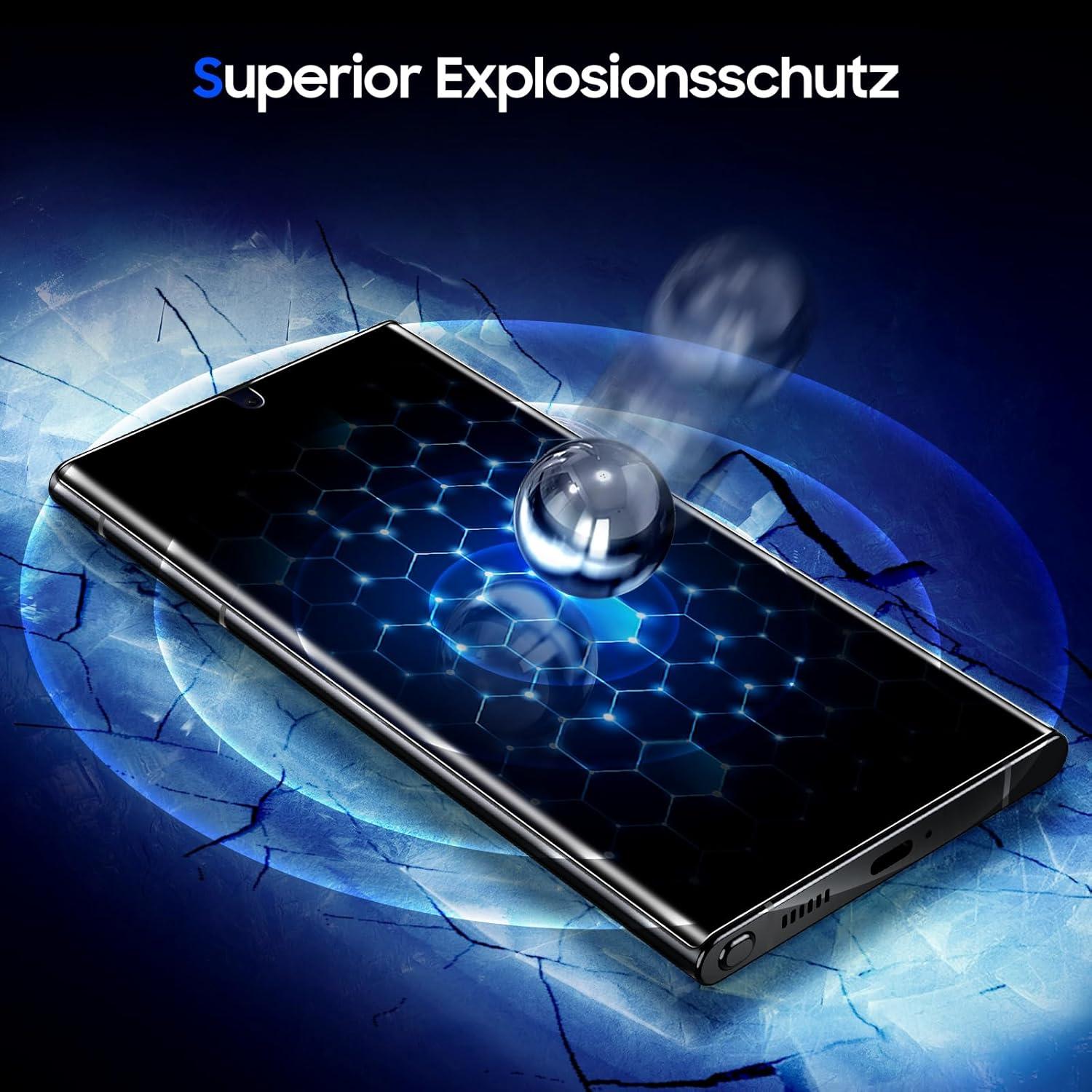 Samsung Galaxy S23 Ultra Blickschutz Schutzfolie 7H Anti-Spy 2 Stück