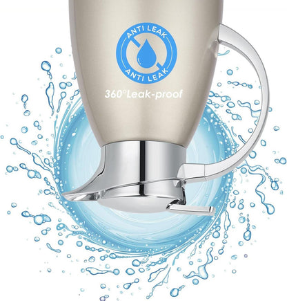 Isolierkanne Edelstahl Vakuum 2.3 Liter Tee Kaffee Gold