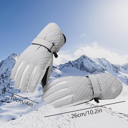 Lila Violett Damen Skihandschuhe Touchscreen Wasserdicht