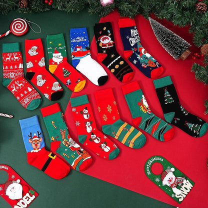 Souarts 12 Paare Weihnachtssocken Adventskalender 2026 für