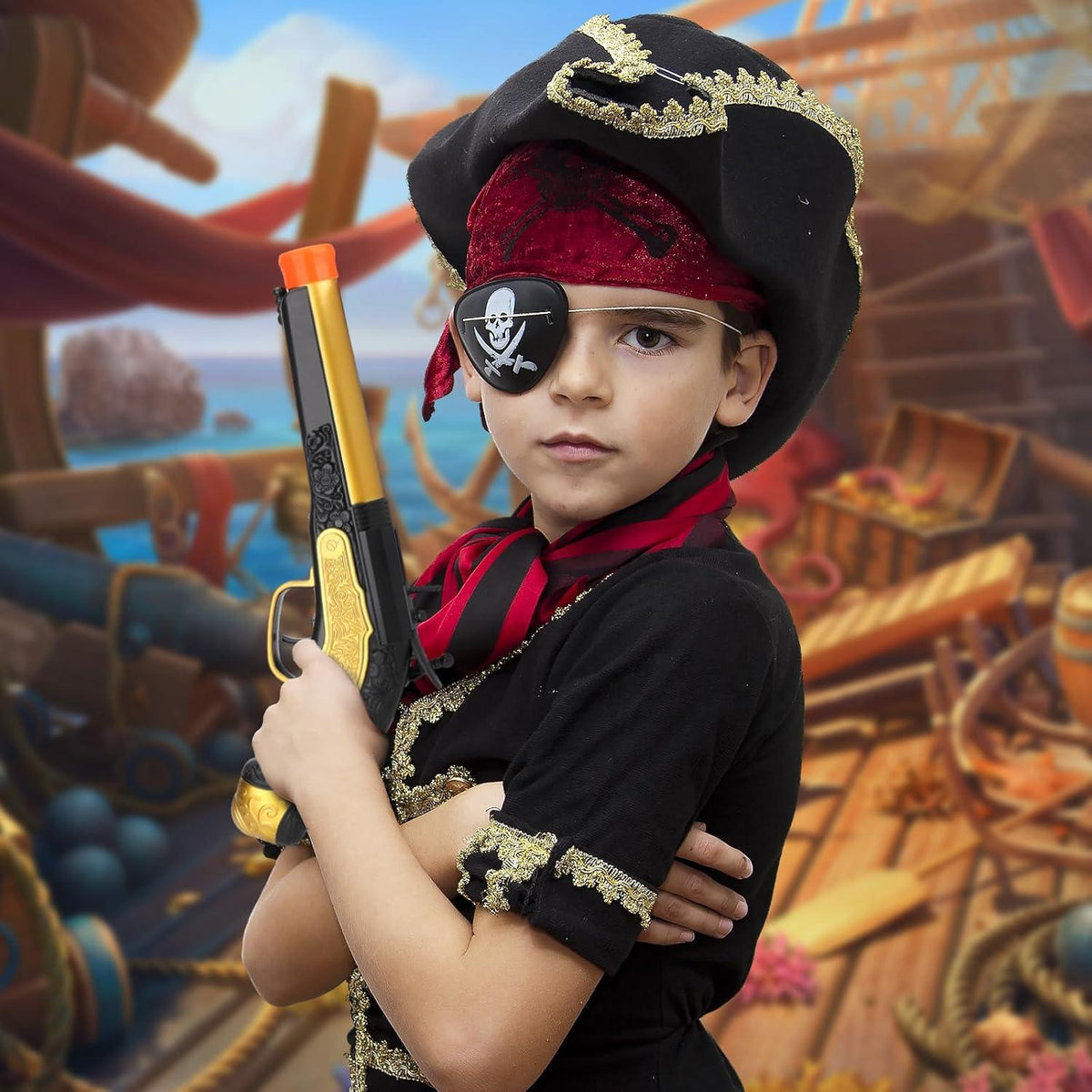 Piratenpistole Spielzeugpistole für Kinder mit 20 Kugeln