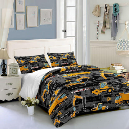 Bettwäsche-Set LKW-Konstruktion für Kinder & Erwachsene 200x200cm