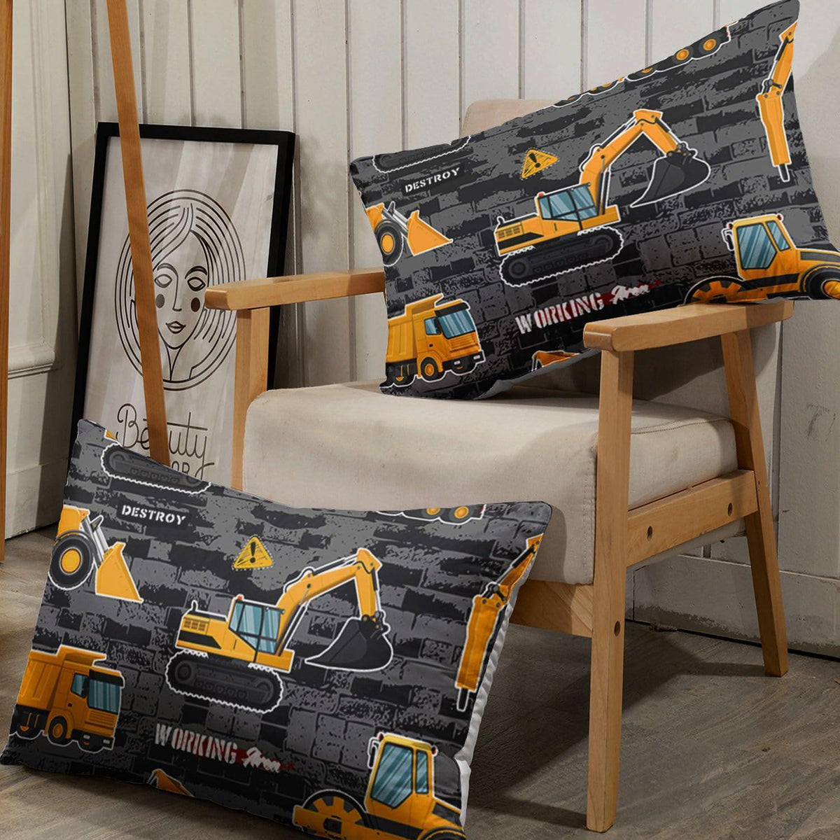 Bettwäsche-Set LKW-Konstruktion für Kinder & Erwachsene 200x200cm