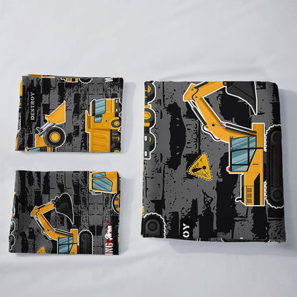 Bettwäsche-Set LKW-Konstruktion für Kinder & Erwachsene 200x200cm