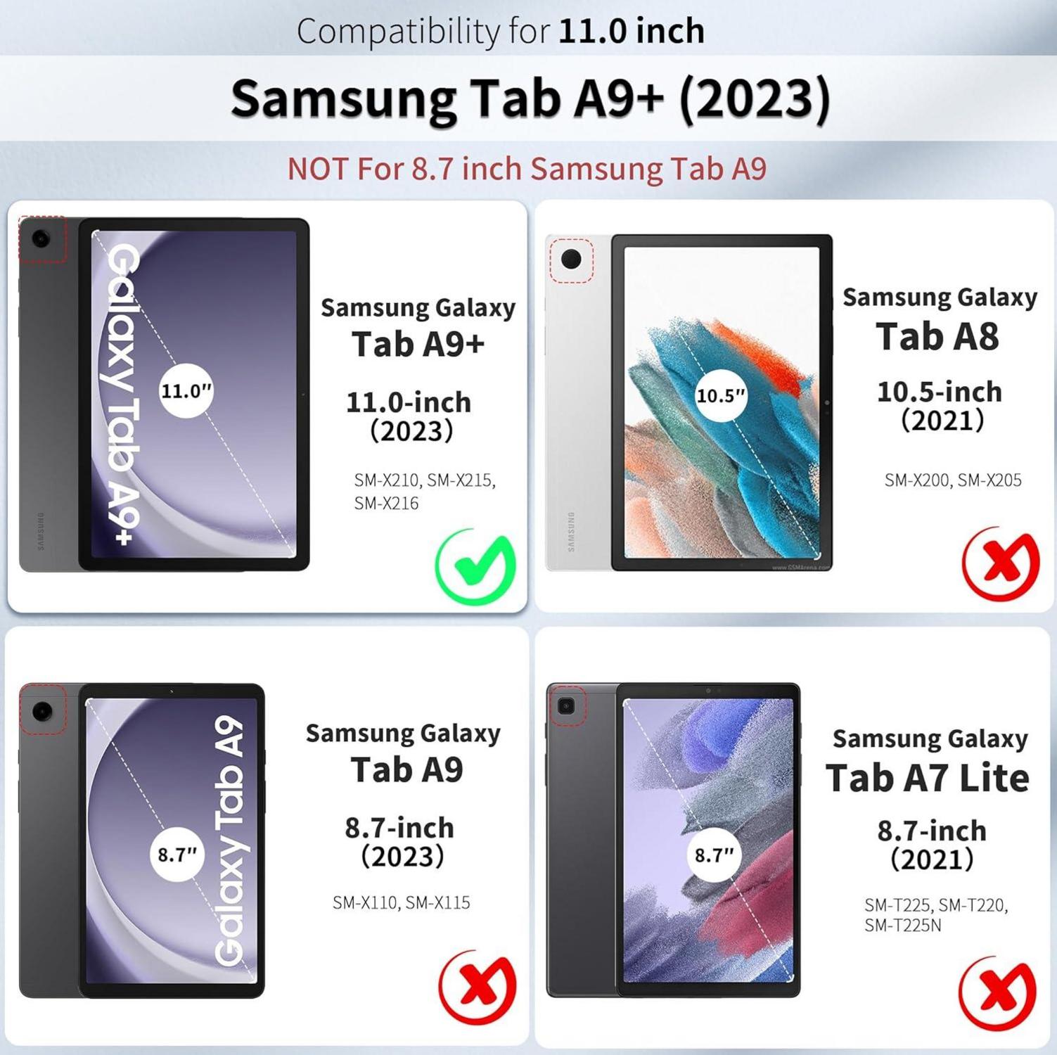 EasyAcc Samsung Galaxy Tab A9+ Plus 11 Zoll 2023 Schutzhülle