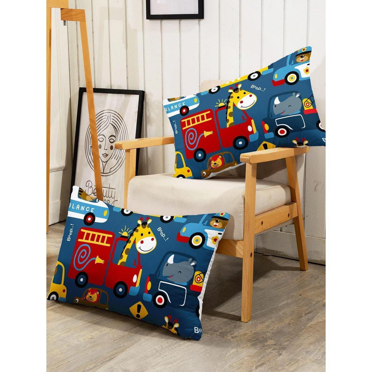 Cartoon Auto Bettwäsche-Set 200x200 cm