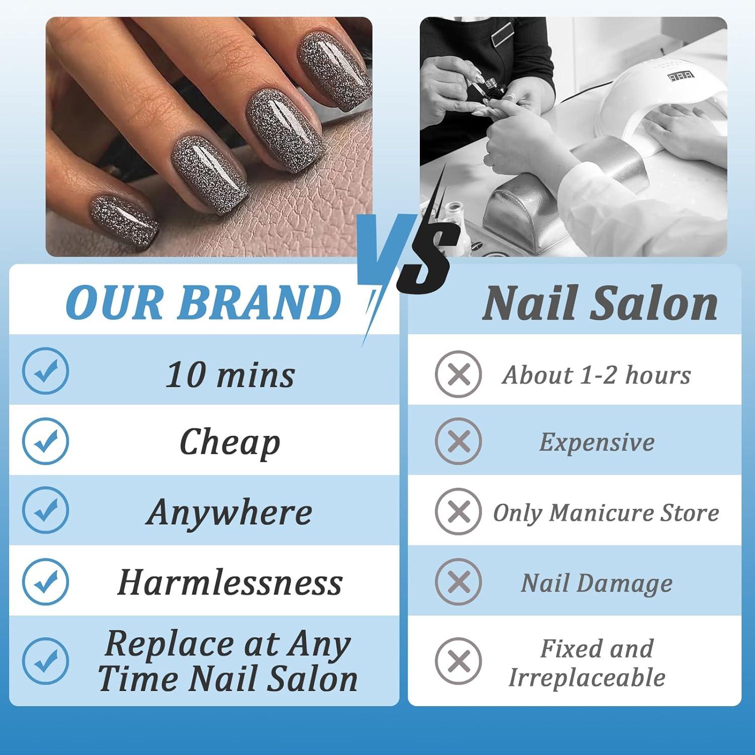 24 Schwarze Press on Nails Künstliche Nägel Acryl Cover Nailart Set