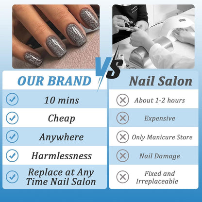 24 Schwarze Press on Nails Künstliche Nägel Acryl Cover Nailart Set