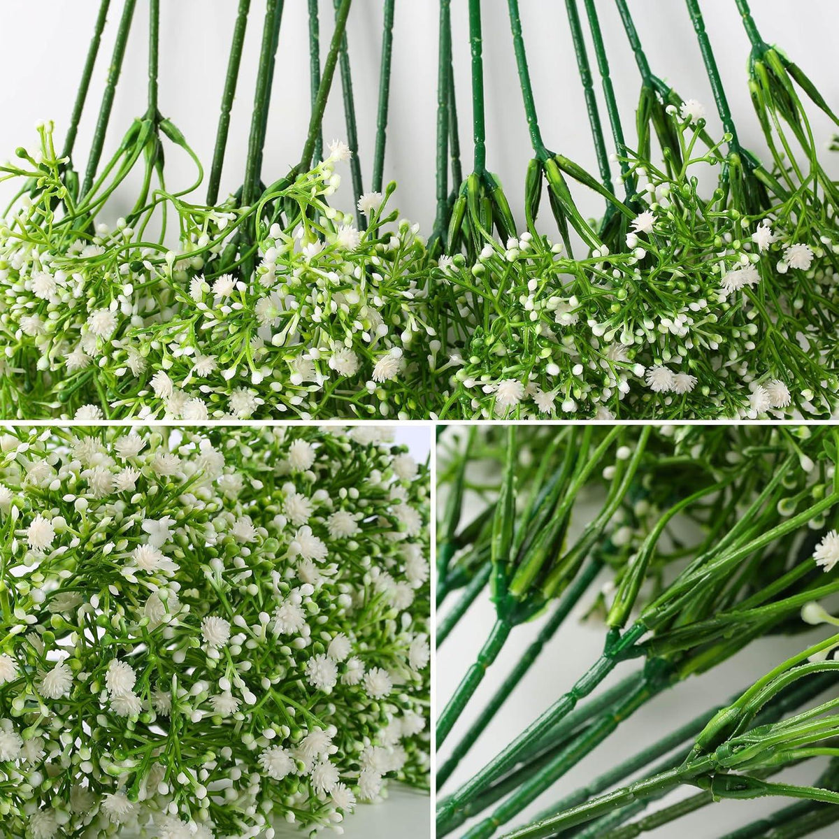 Künstliche Schleierkraut 12 Stück Weiß Hochzeit Deko