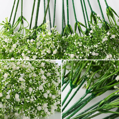 Künstliche Schleierkraut 12 Stück Weiß Hochzeit Deko