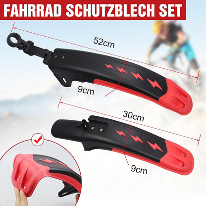 Fahrrad Schutzblech Set 24-29 Zoll 2-teilig Schwarz & Grau