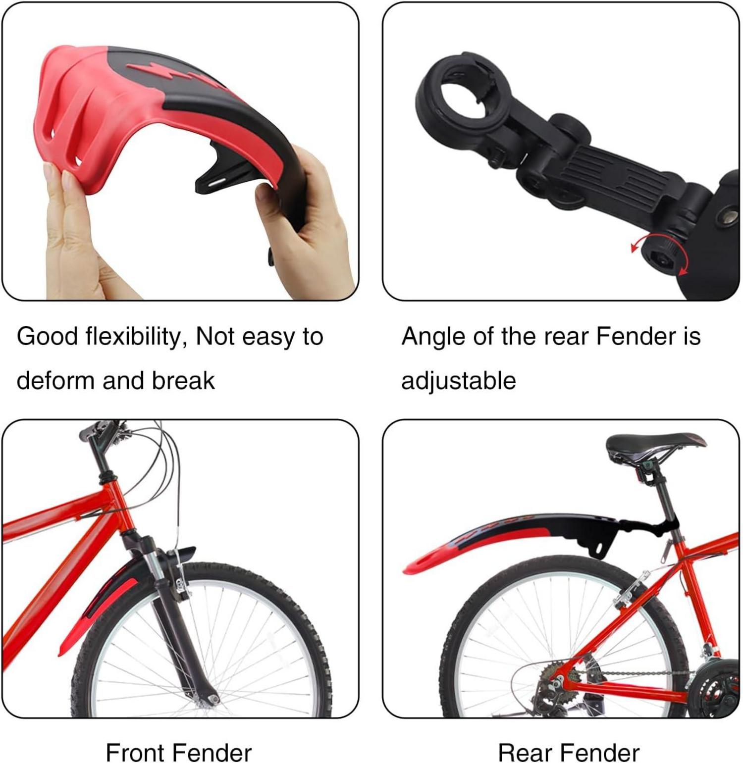 2-Teile Fahrrad Schutzblech Set Volle-Cover Bike Fender Set 24-29 Zoll