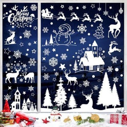 Fensterbilder Weihnachten Weiß – 148 Stück für Winterdeko