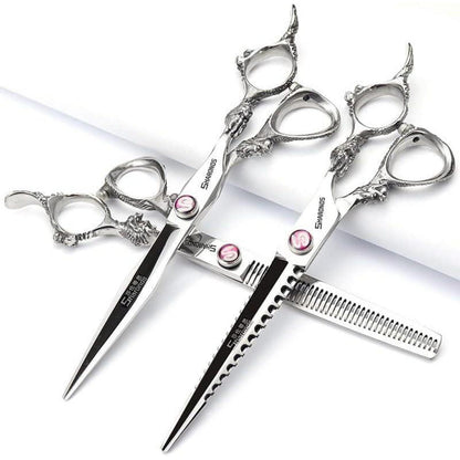 7 Zoll Friseurschere Edelstahl – 4er Set | Professionelle Haarschere