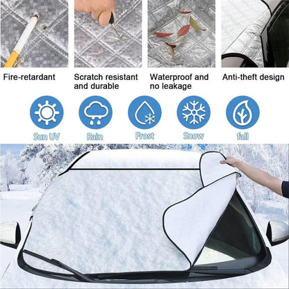 Auto Windschutzscheibenabdeckung Schnee Eis Frost Sonne UV-Schutz 140x90cm