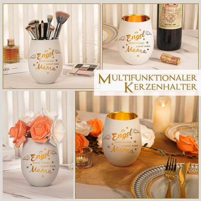 Windlicht mit Gravur für Mama - Weihnachten Teelichthalter