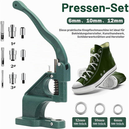 Ösenpresse Set mit 1500 Ösen – Handpresse für Stoff & Leder