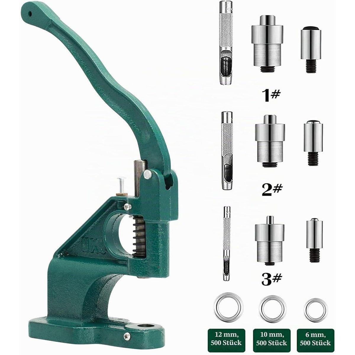 Ösenpresse Set mit 1500 Ösen – Handpresse für Stoff & Leder