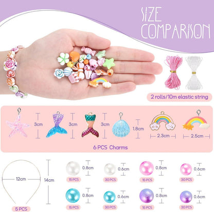 Funtopia Mädchen Perlen Set 32 Farben Armband Bastelset 6-13 Jahre