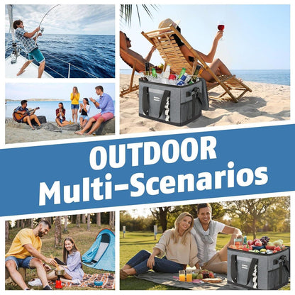 48L Kühltasche Faltbar – XXL Isoliertasche für Camping & Picknick