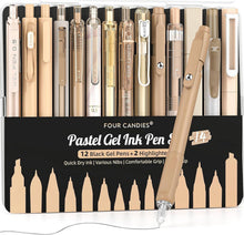 Gel-Tintenstift-Set mit Etui, 14-teilig, 0,5 mm