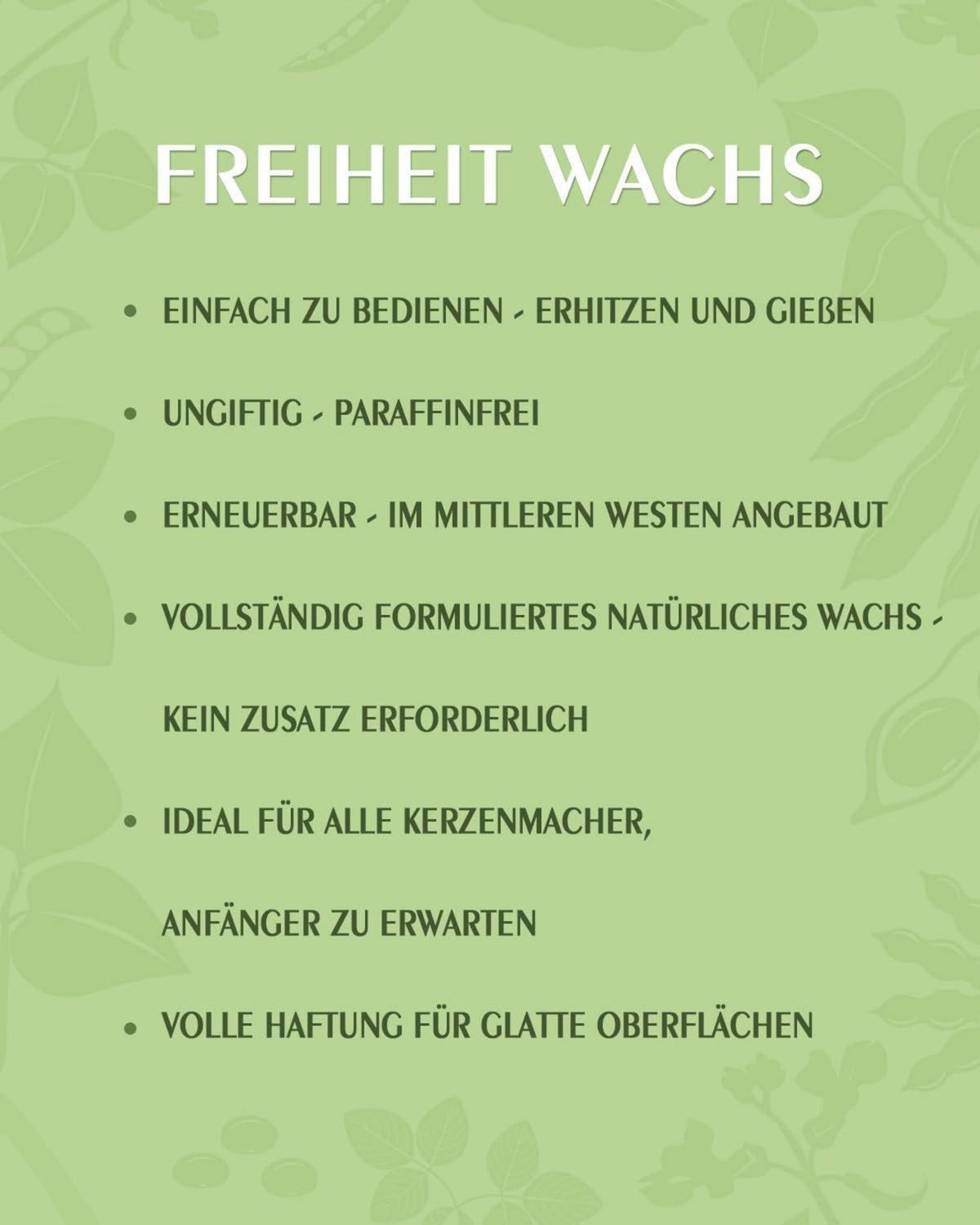 Sojawachs für Kerzen 1.8kg, Premium Bio-Kerzenwachs, Natürlich & Rein