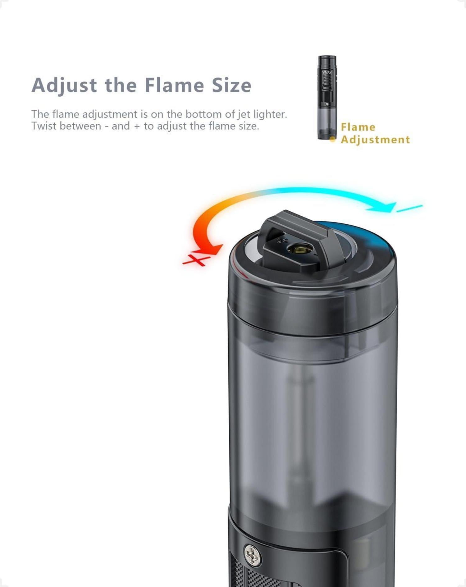 Sturmfeuerzeug Jetflamme Gas Butan Nachfüllbar 2er Pack