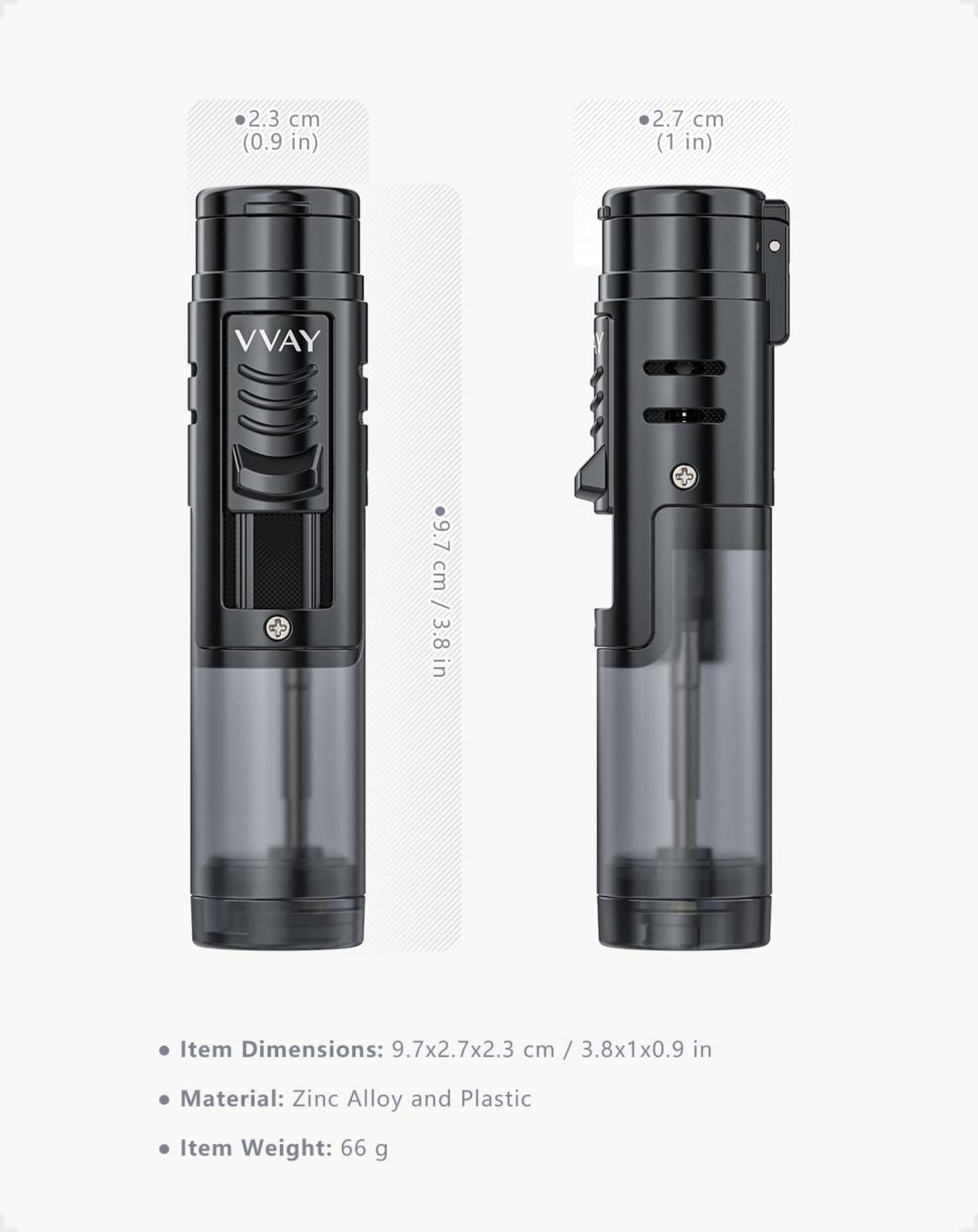 2er Pack Jetflamme Sturmfeuerzeug Butan Nachfüllbar 780 * 2