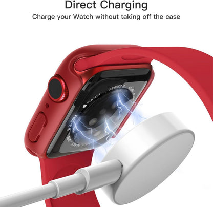 Schutzhülle Displayschutz Apple Watch SE Series 6 5 4 40mm Rot 2