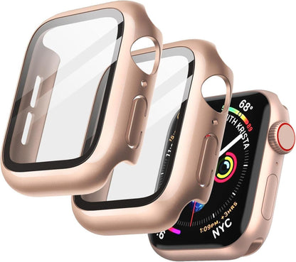 Schutzhülle mit Displayschutz für Apple Watch SE Series 6 5 4 44mm 2er