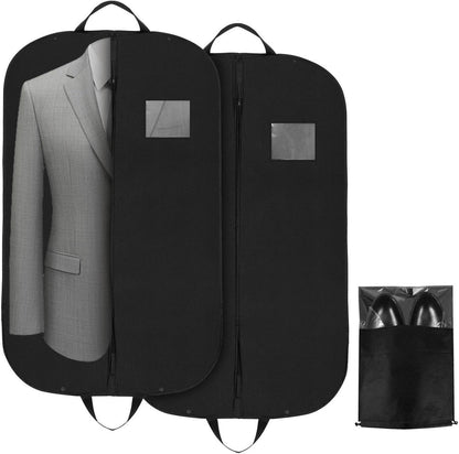 Kleidersäcke Set mit Schuhbeutel 120x60cm Staubschutz Transparentes