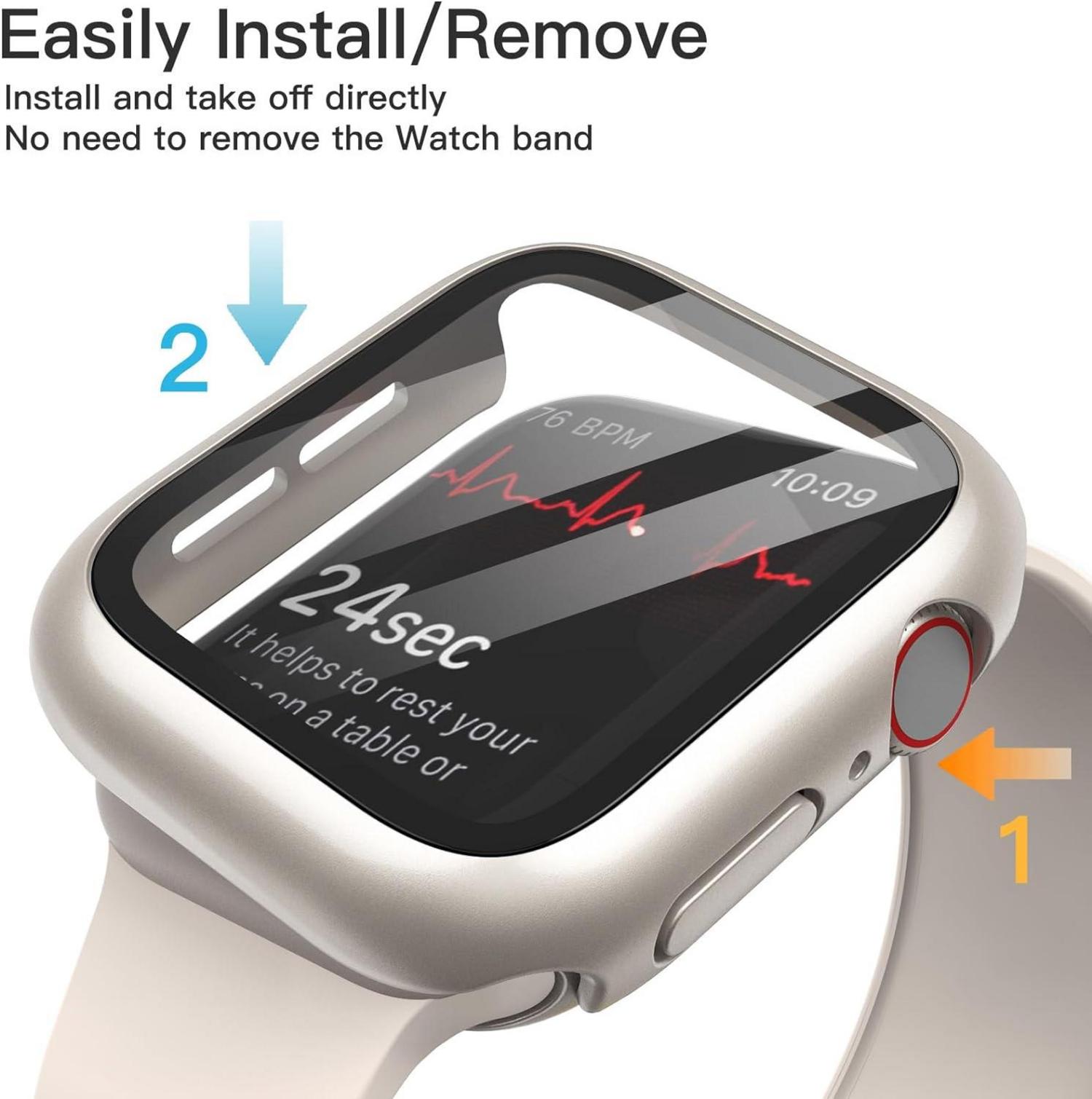 Displayschutz Hülle Apple Watch SE Series 6 5 4 40mm 2 Stück Polarstern