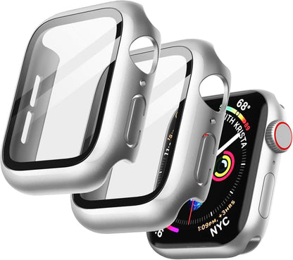 Schutzhülle Displayschutz Apple Watch SE Series 6 5 4 40mm Silber