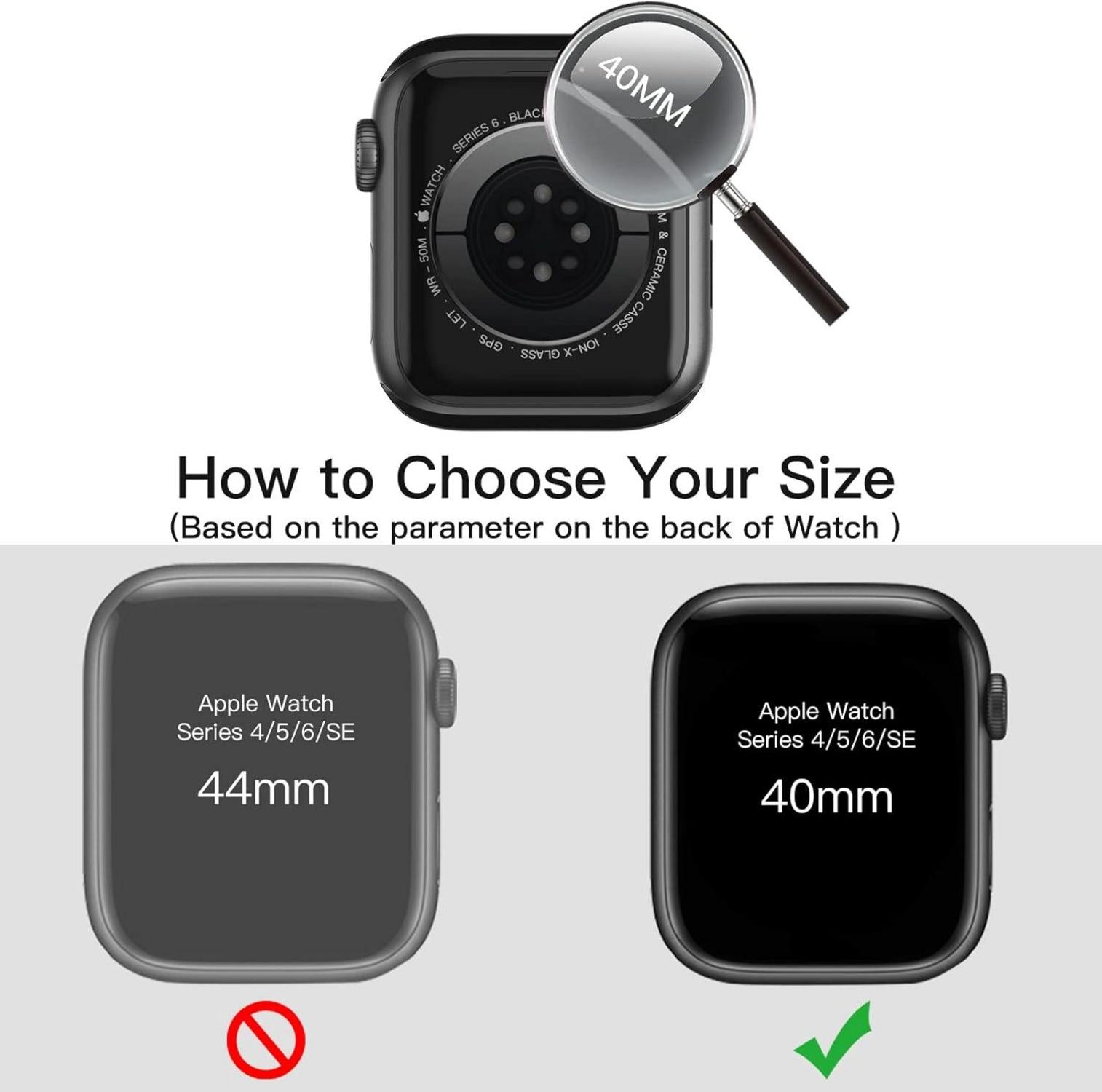 Schutzhülle Displayschutz Apple Watch SE Series 6 5 4 40mm Silber