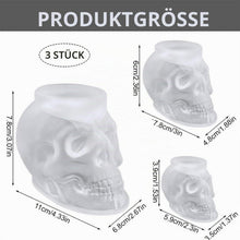 3D Totenkopf Silikonform Set | Halloween Deko & Gothic Handwerk
