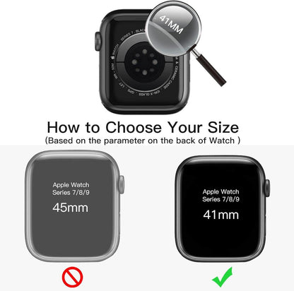 Displayschutz Hülle für Apple Watch Series 9 8 7 41mm 2er Pack