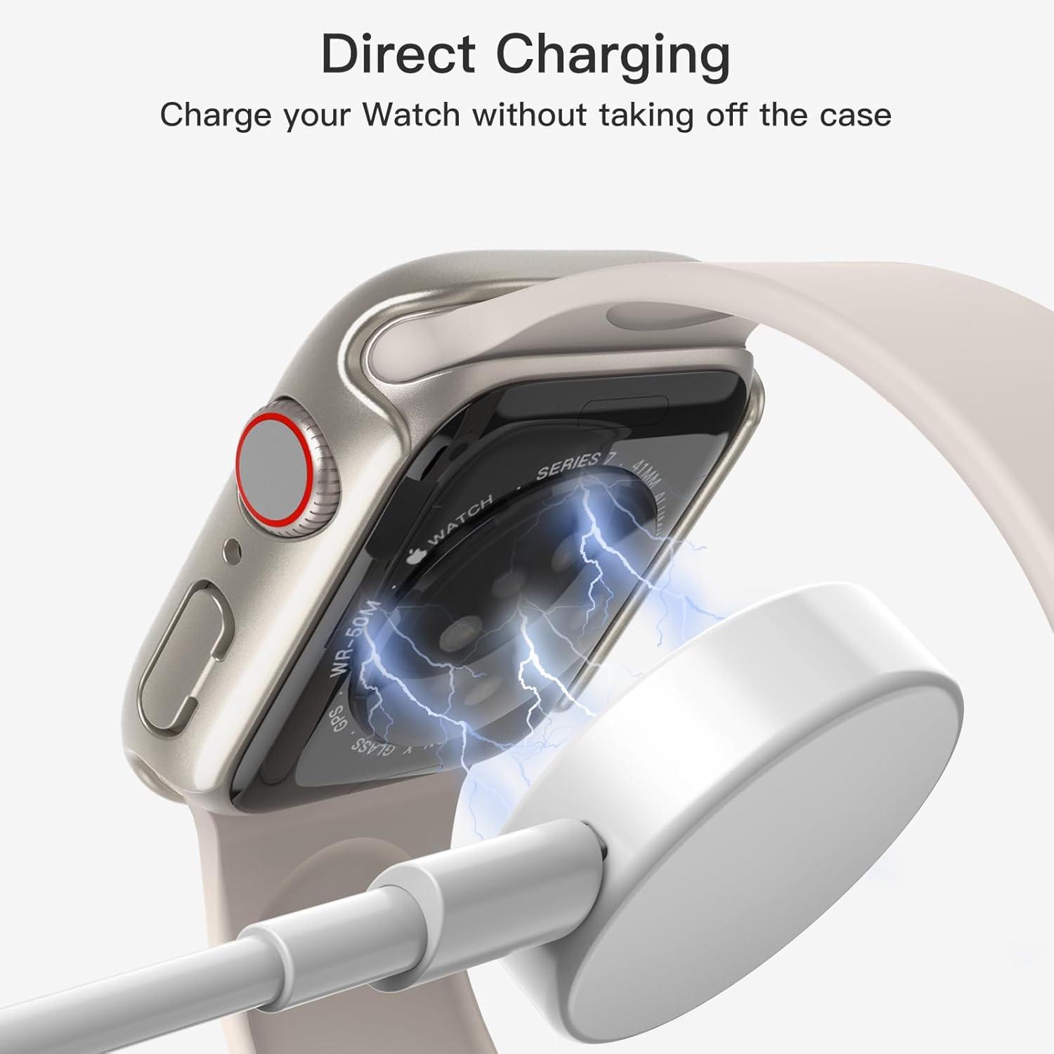Schutzhülle Displayschutz Apple Watch Series 9 8 7 41mm 2 Stück