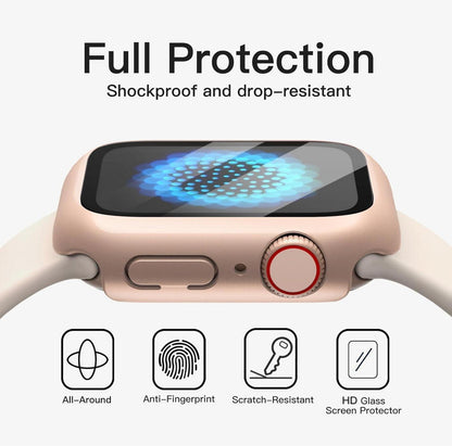 Schutzhülle Displayschutz Apple Watch Series 9 8 7 45mm Gold