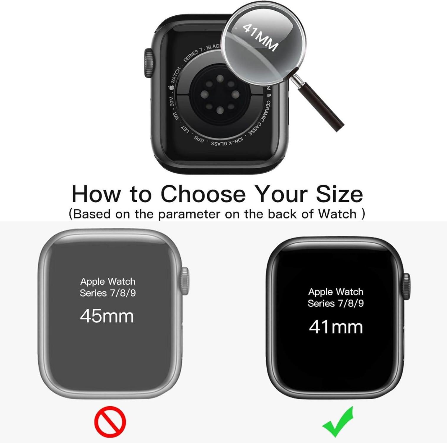 Displayschutz Hülle für Apple Watch Series 9 8 7 41mm, Rot