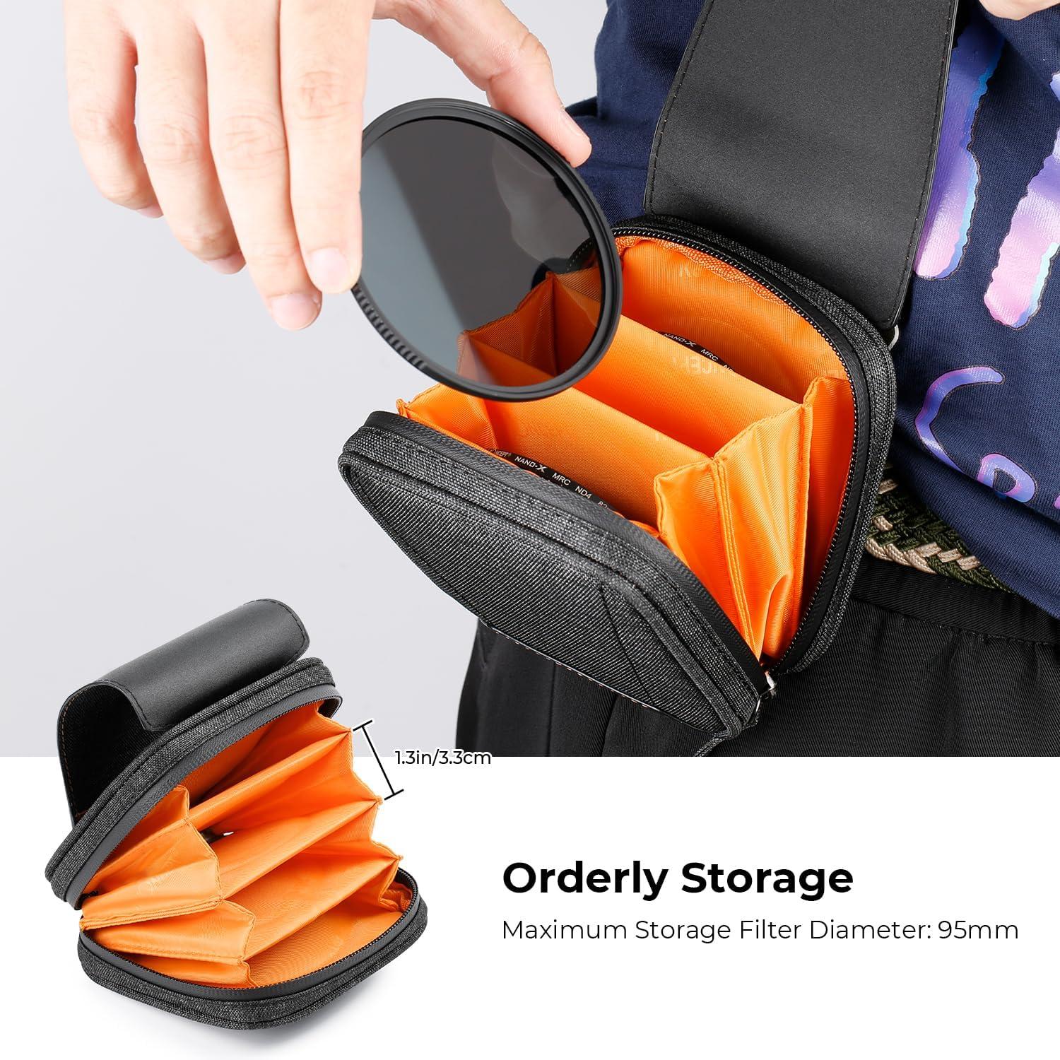 4er Set Kamera Filter Taschen 4-in-1 Objektivfilter Aufbewahrung Bis