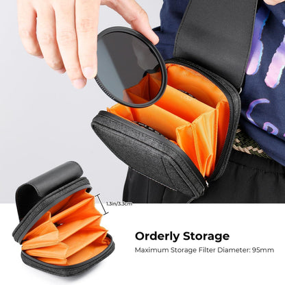 4er Set Kamera Filter Taschen 4-in-1 Objektivfilter Aufbewahrung Bis