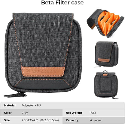 4 Stück Kamera Filter Taschen 4-in-1 95mm Objektivfilter Aufbewahrung